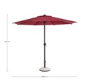 Ombrellone antracite burgundy D.300x240h