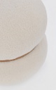 Pouff bianco D.43 x 40h in tessuto