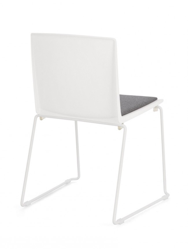 4x Sedia bianca 43.5x50x79h