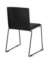4x Sedia nera 43.5x50x79 cm