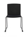 4x Sedia nera 43.5x50x79 cm