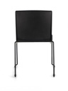 4x Sedia nera 43.5x50x79 cm