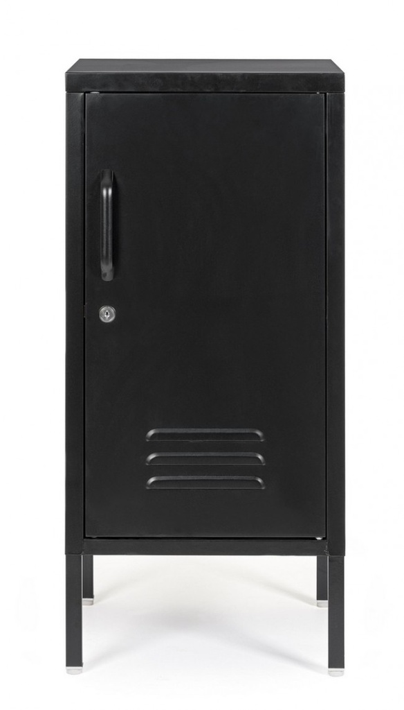 Comodino nero 40x35x76h in acciaio