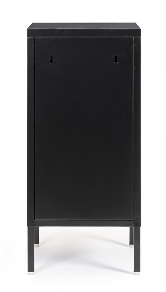 Comodino nero 40x35x76h in acciaio