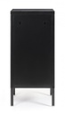 Comodino nero 40x35x76h in acciaio