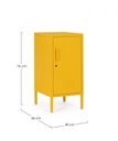 Comodino giallo 40x35x76h in acciaio