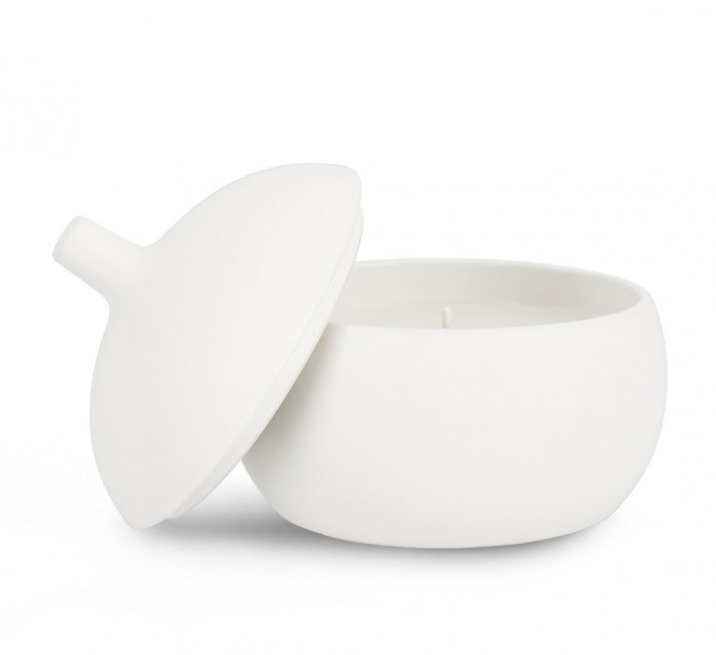 3x Coperchio canister bianco D.14x14h ceramica