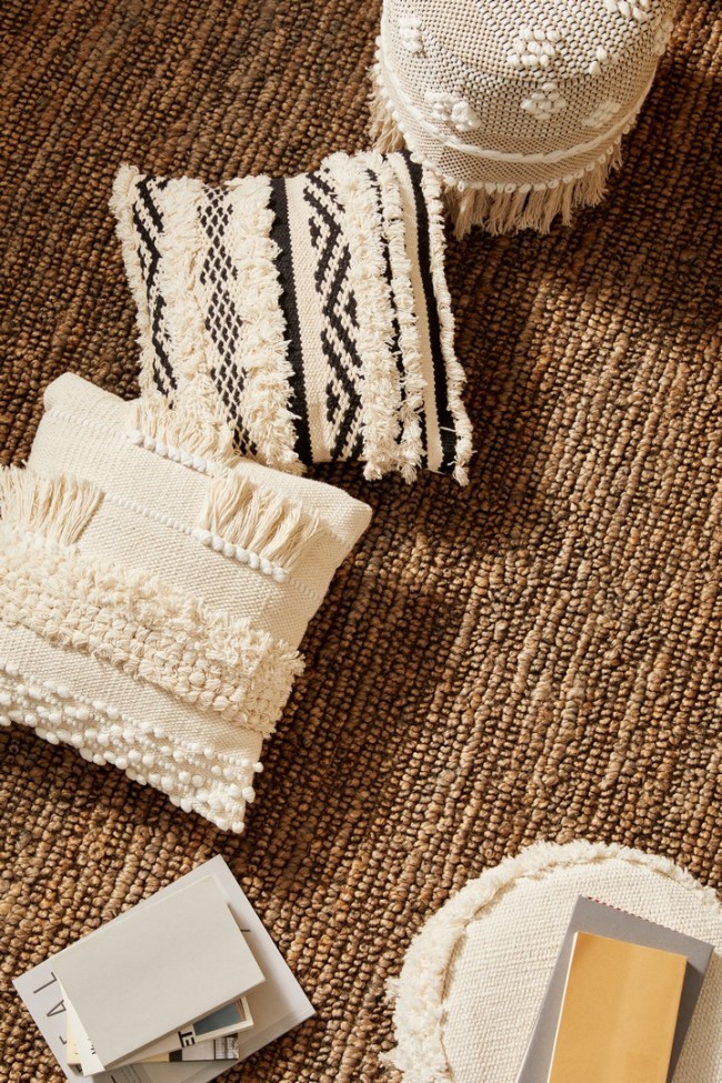 Cuscino Yucatan 45x45 in tessuto nero