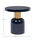 Tavolino Nalima blu D.41x41h in acciaio