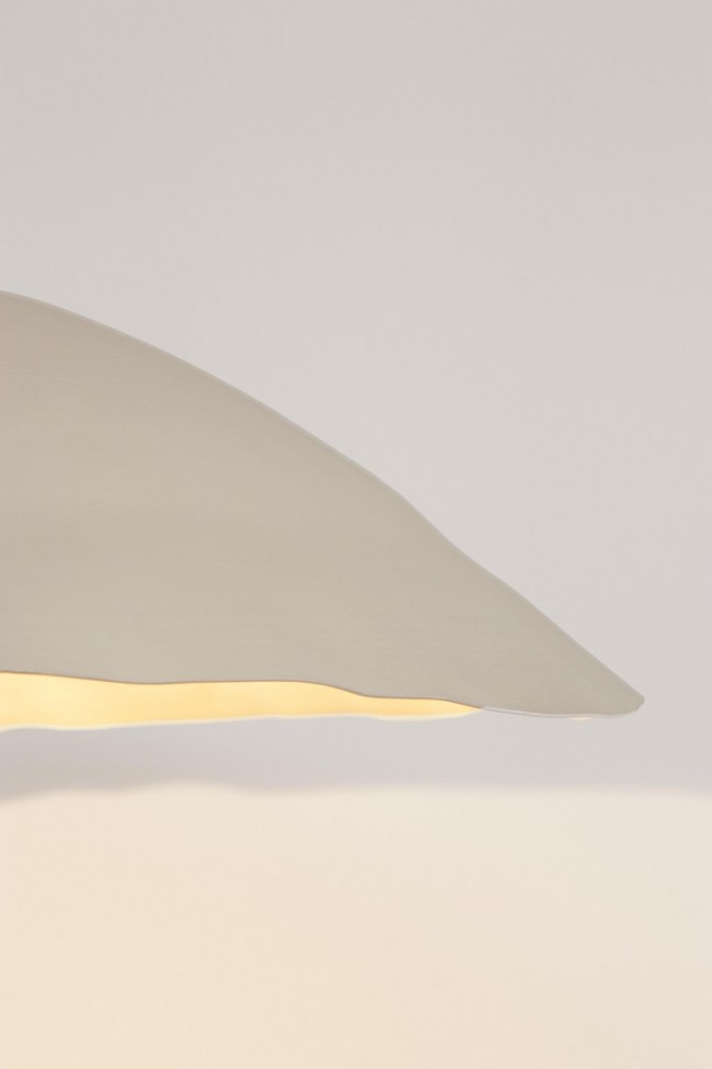 Lampadario bianco D.60,5x25h in metallo