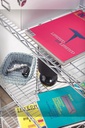 Libreria 75x35x92h in acciaio cromo lux
