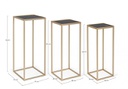 Tavolino nuclei oro 24x24x65, 28x28x70, 31x31x75