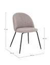 4x Sedia nera/visone 49x55x77h 46h1 in bouclé