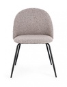 4x Sedia nera/visone 49x55x77h 46h1 in bouclé