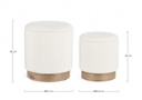 Pouf contenitore bianco D.30.5x35h, D.37x42h