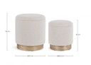 Pouf contenitore grigio D.30.5x35h, D.37x42h