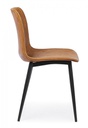 2x Sedia cuoio vintage 44x50x80h