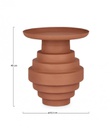 Tavolino Amba terracotta D.35.5 x 40h in acciaio
