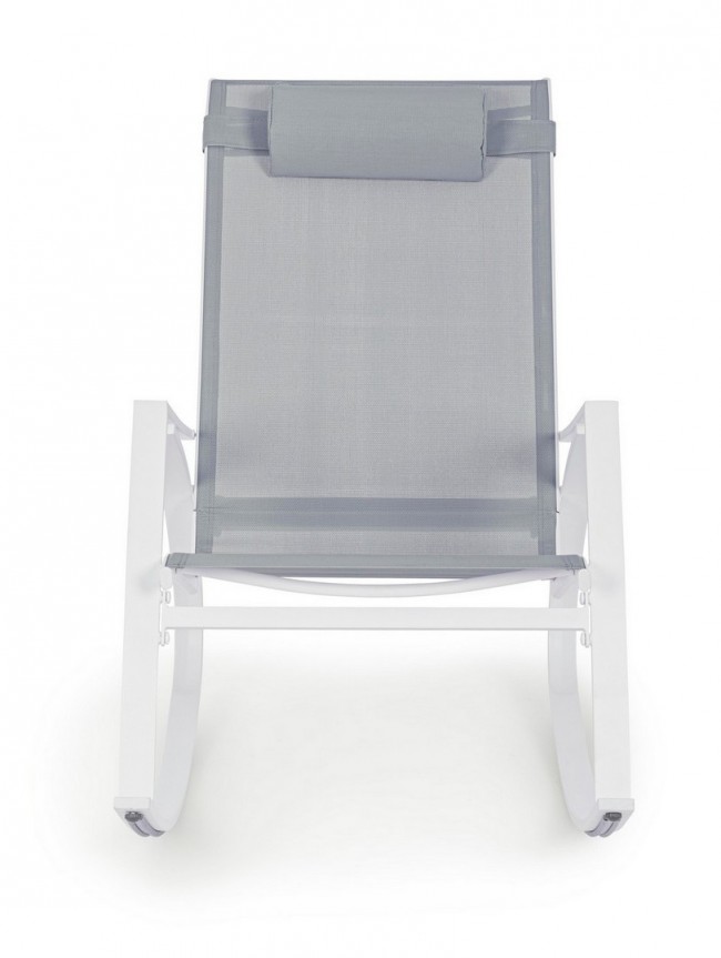 Poltrona dondolo bianca 60.5x107x95