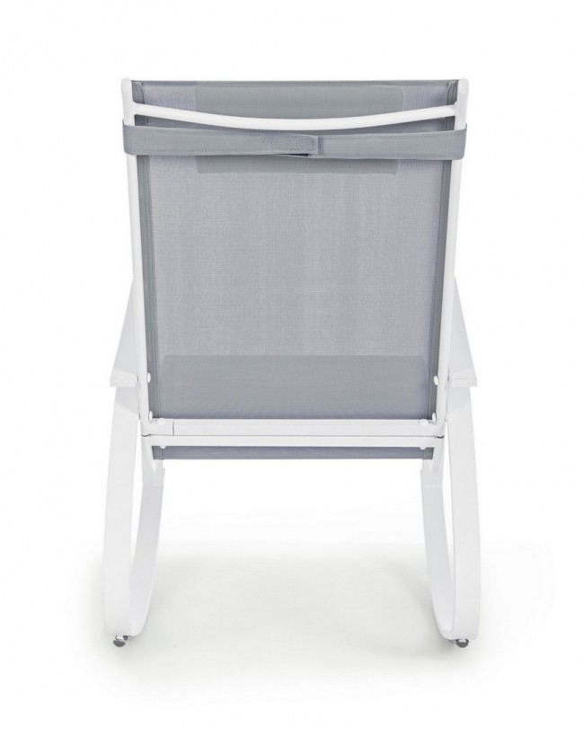 Poltrona dondolo bianca 60.5x107x95