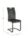 4x Sedia in velluto verde scuro 42x56x102