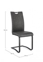 4x Sedia ecopelle antracite 42x56x102