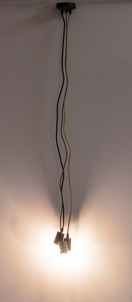 4x Lampadario 3 luci 15x15x120h metallo