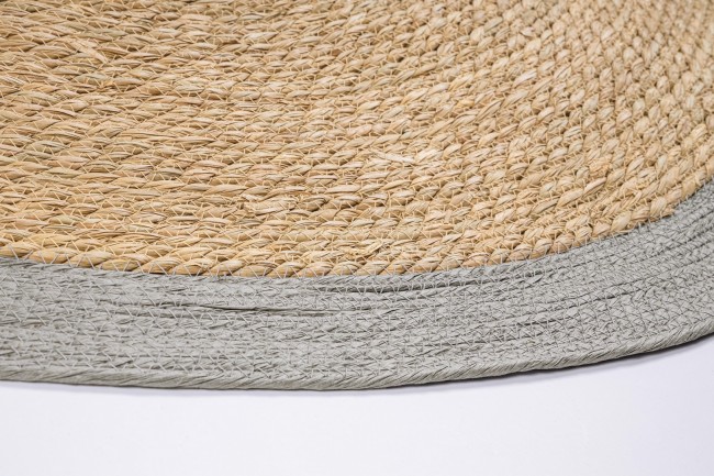 2x Tappeto naturale grigio D.120 cm