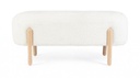 Panca dayla bianco 108x41.5x48 in bouclé