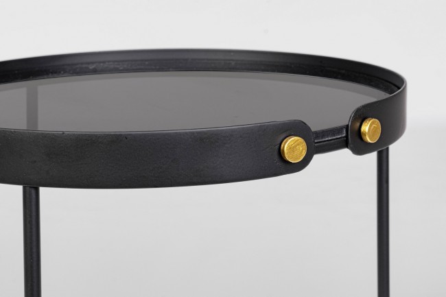 Tavolino in vetro D.33x53.5h e D.38x58.5h