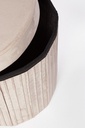 4x Pouf in velluto beige 38x38x38h