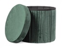 4x Pouf in velluto verde 38a x 38b x 38h