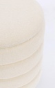 Pouf bianco boucle D.33.5x38.5h e D.40x44.5h