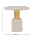 Tavolino crema D.50.5 x 51h in acciaio