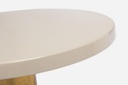 Tavolino crema D.50.5 x 51h in acciaio