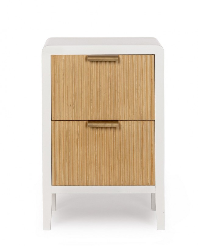 Cassettiera bianco-naturale 40x30x60