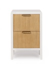 Cassettiera bianco-naturale 40x30x60