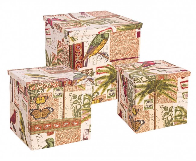 2x Scatola botanica piegh rossa 40x40x39h, 35x35x34h, 30x30x29h
