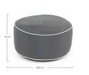 2x Pouf gonfiabile grigio D.53 x 23h