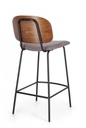 2x Sgabello cucina grigio 43.5x52.5x93.5