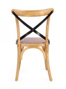 Sedia cross metal naturale 50.5x52x87