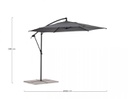 Ombrellone braccio 3m antracite D.300x248h