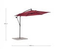 Ombrellone braccio 3m ant-burgundy D.300x248h