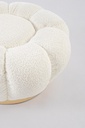 Pouff floreale bianco D.65x35h