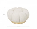 Pouff floreale naturale D.65 x 35 h