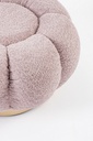 Pouff floreale rosa antico D.65x35h