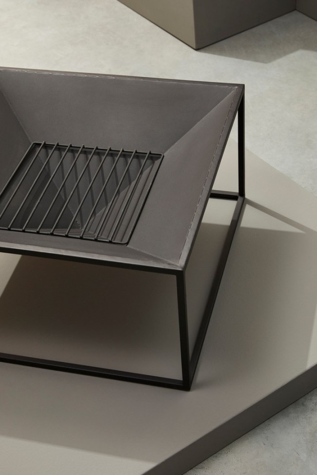 Braciere nero 60x60x31h