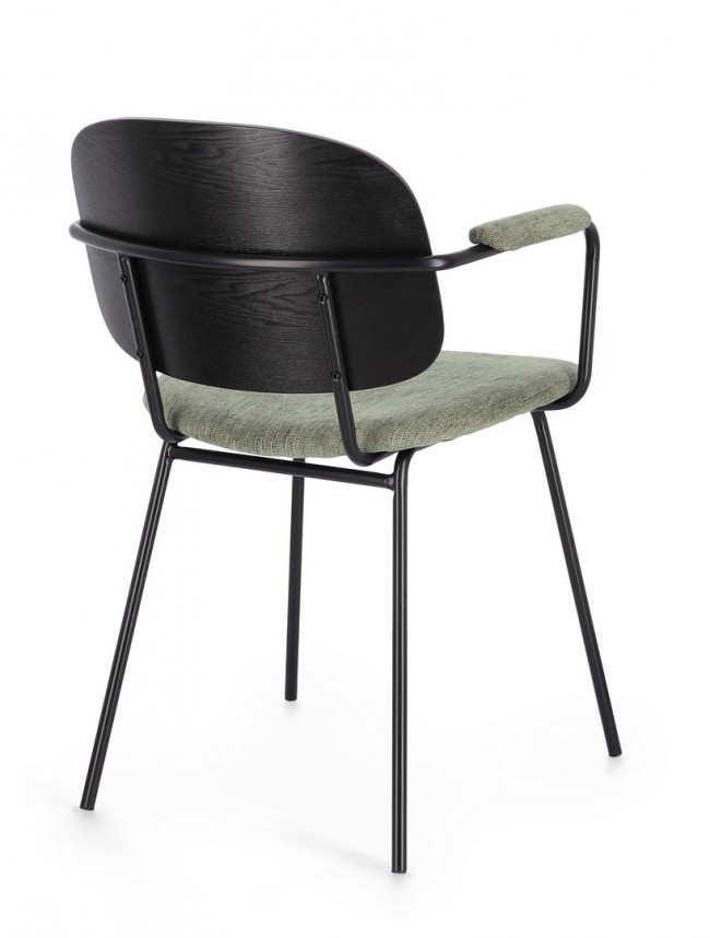 2x Sedia verde 57x60x80 cm in tessuto