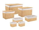 Set di contenitori beige 19x15x14h, 37x25x16h, 43x31x18h, 50x33x34h, 60x39x39h, 72x45x44h