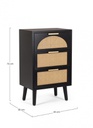 Cassettiera nera 45x30x73 in legno